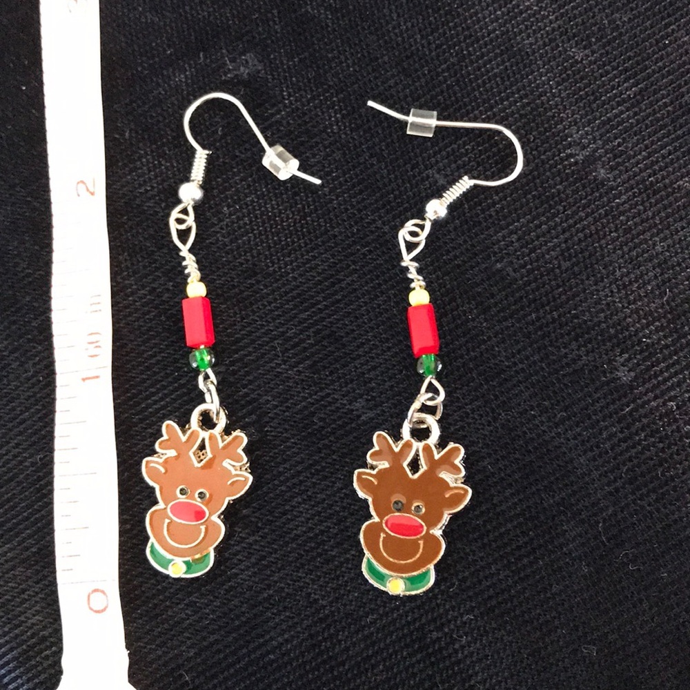 Rudolph Christmas earrings